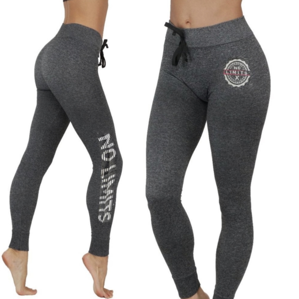 NWT Cnit Soft French Terry Seamless Leggings. Gray L/XL Fits size 8 - 10